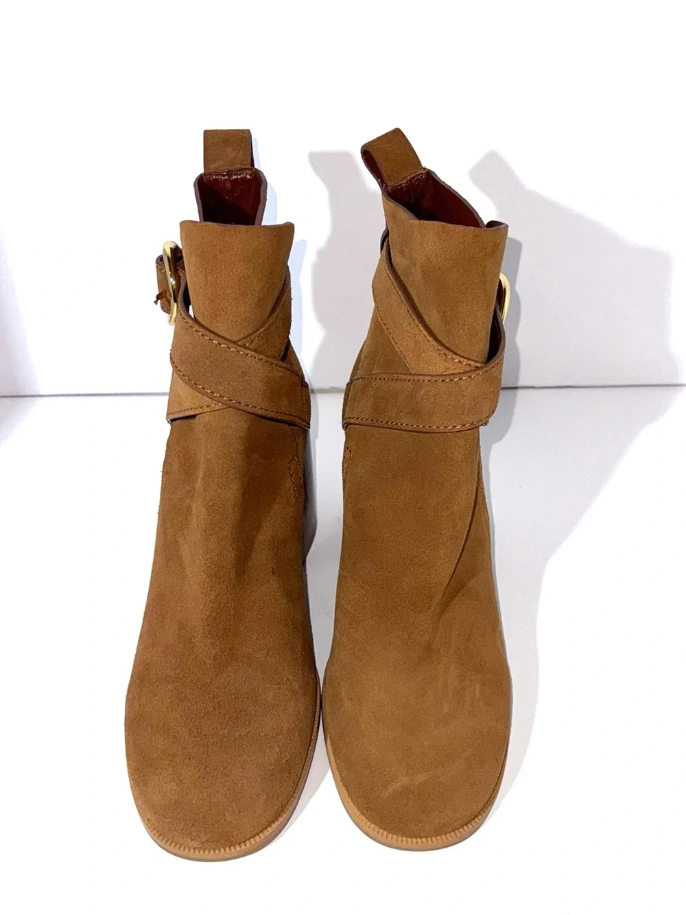 See By Chloe Lyna Brown Suede Ankle Boots